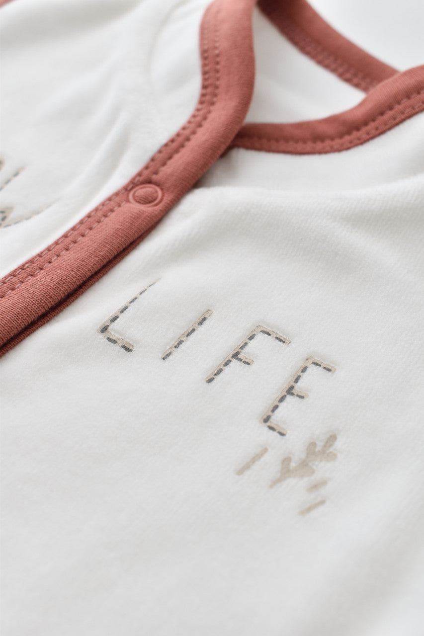 Set 3 piese Broscuta cu body, pantalonasi si vestuta din 80%bumbac organic si 20% poliester - , BabyCosy